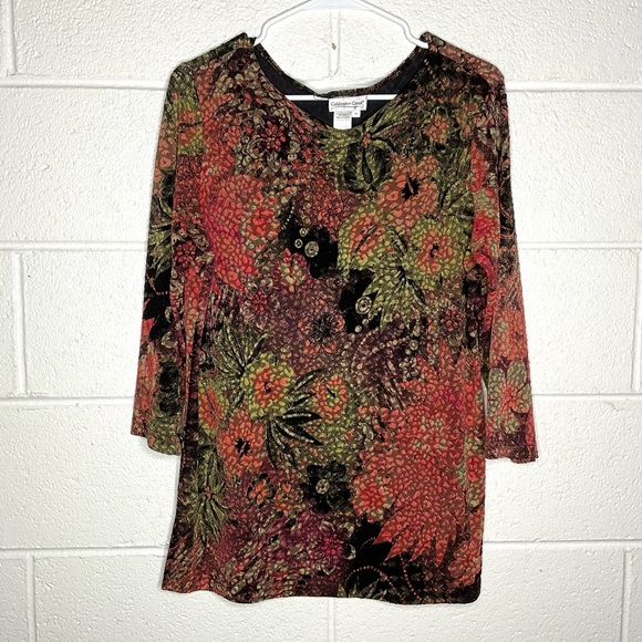 Coldwater Creek Tops - < Vintage Coldwater Creek Multi-Colored Floral Top >